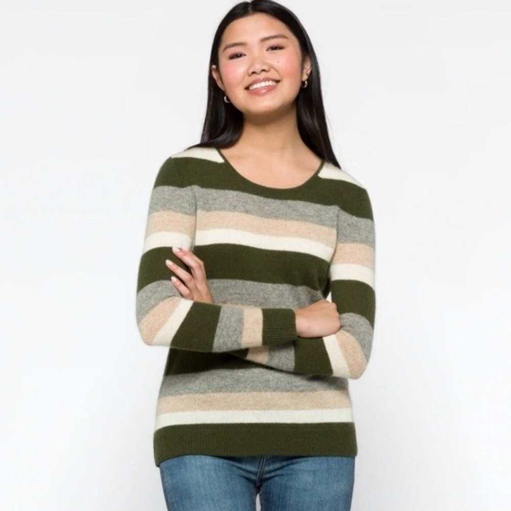 41 Hawthorn Rella Cashmere
Striped Crewneck Sweater L